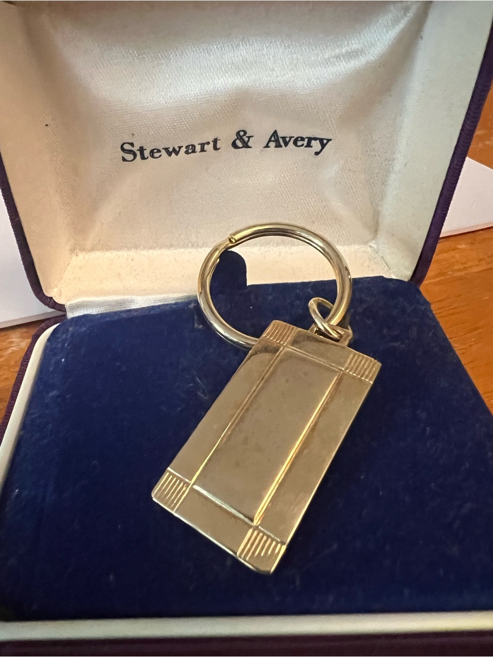 Gold Rectangular Keyring